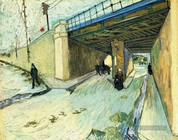 Die Eisenbahnbrücke über Allee Montmajour Vincent van Gogh Ölgemälde